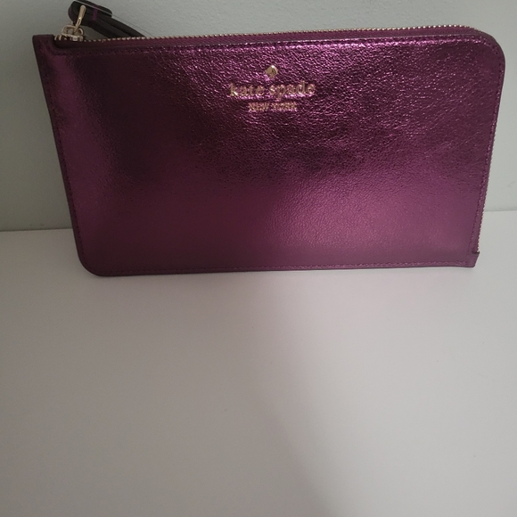 NWT Kate Spade Purple Wristlet Clutch - Picture 2 of 5